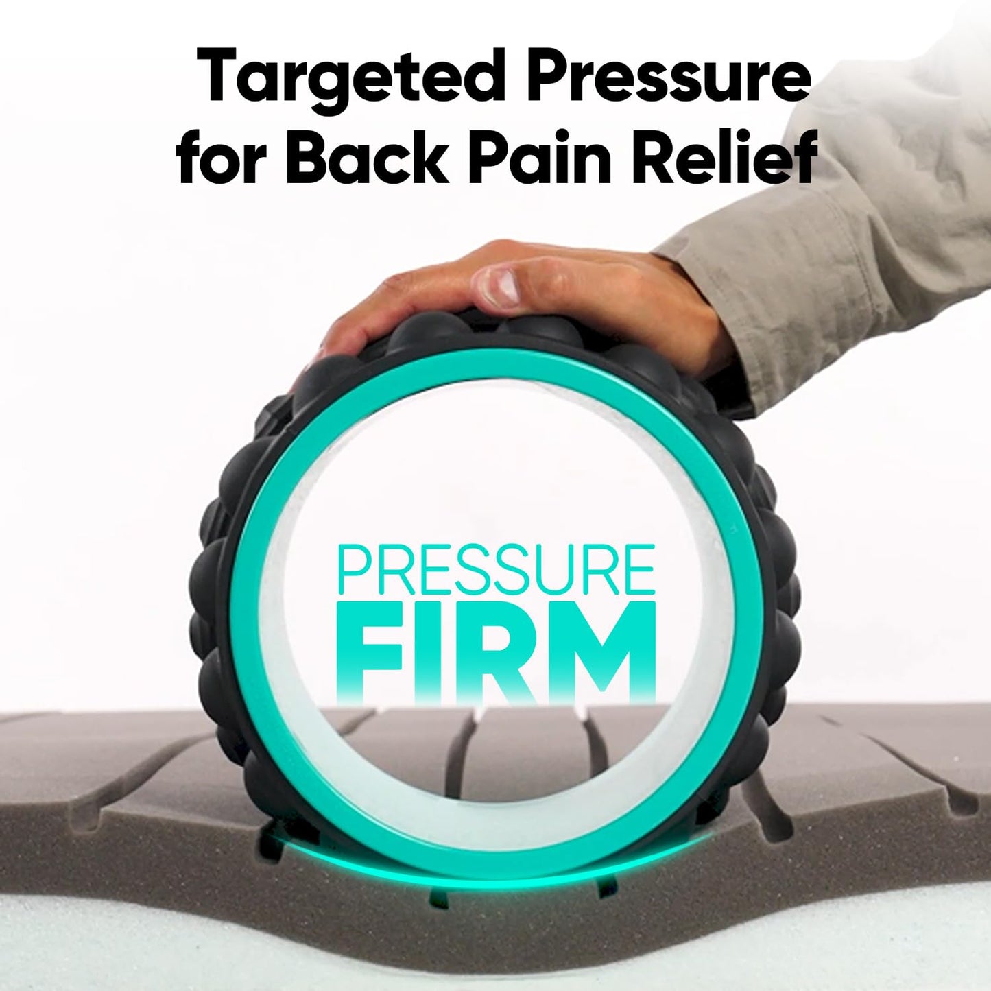 FitBeast Back Roller, Back Wheel Foam Roller - Targeted Muscle Roller for Deep Tissue Massage, Back Stretcher