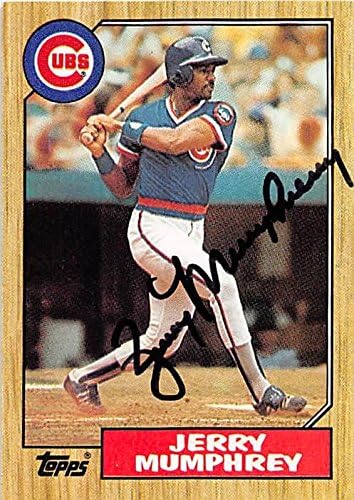 Sports Memorabilia Autograph Warehouse 245973 Jerry Mumphrey Autographed Baseball Card - Chicago Cubs 1987 Topps - No. 372