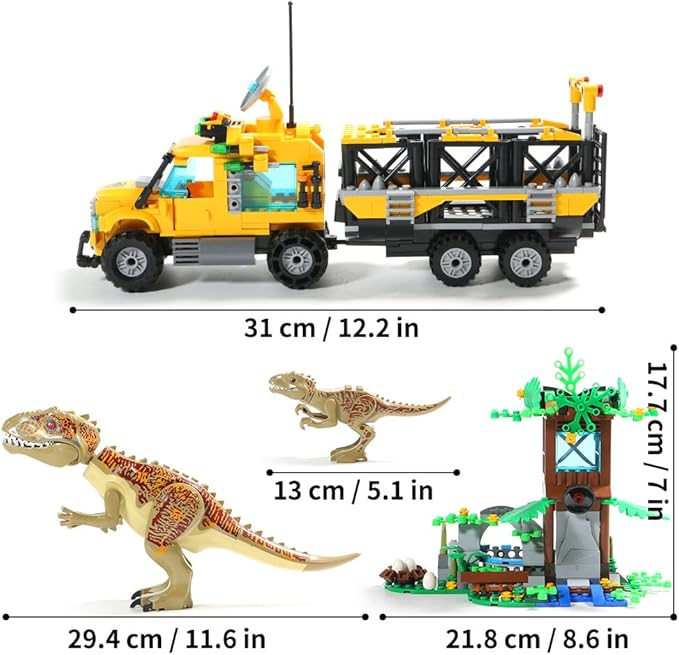 546 Pcs Dinosaurs Building Blocks Set Dinosaur Toys for Age 6+YearsDinosaur Park World Construction Dino Birthday Gifts for Boys