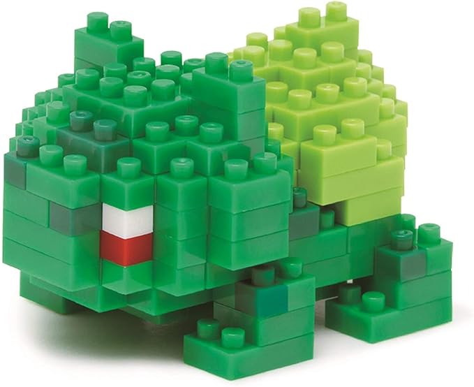 Nanoblock - 2 Sets Bundle - Hitokage and Bulbasaur (Fushigidane) - Adjustable Pokemon Characters (Japan Import)