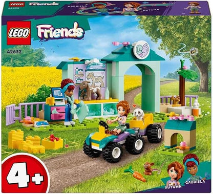 Lego Friends Farm Animal Clinic Farm Set with Veterinarian Toy for Children from 4 Years Includes 2 Figures and 3 Animals Including Goat and Rabbit Figure Gift for Girls and Boys 42632