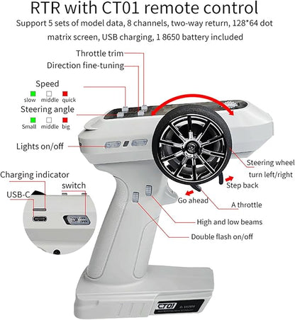 LDARC 1:43 Scale Mini RC Crawler RTR RC Rock Truck 4x4 2.4GHZ Hobby Grade Remote Control Car Model Vehicle RC Buggy Comes with a DIY Replaceable Body Shell(Desert Yellow)
