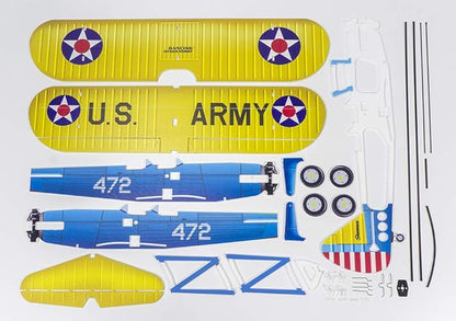 4CH Micro 450mm RC Foamy Indoor Outdoor Biplane Stearman PT-17 Kaydet (E2501)