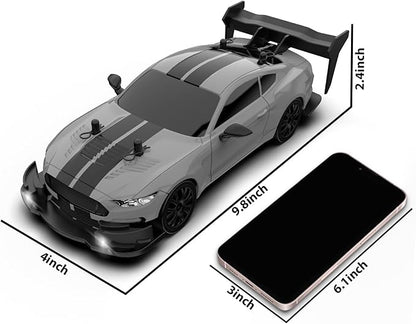 RC Drift Car 1/20 Scale 2.4GHz 4WD Remote Control Car with Led Lights 22KM/H High Speed Rechargeable Batteries Racing Sport Cars RC Cars for Kids Boys Girls Adults Gifts Birthday Christmas