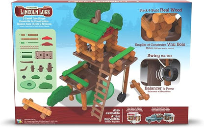 Lincoln Logs 2 Tiered Tree House Building Set Educational Toy Gift for Kids Girls and Boys STEM Retro Classic Toy