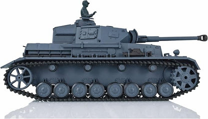 Heng Long US in Stock RC Tank 2.4G 1/16 7.0 Plastic German Panzer Iv F2 RTR Tank Model 3859 Infrared Combat 340 Rotating Turret Smoking Generator BB Pellets BB Shooting Airsoft