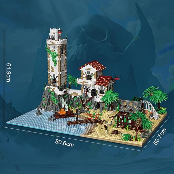 39041 The Pirate Harbo Building Block Set 8208 Pieces DIY Gulf Island Model Building Block Set Adult Creative Enthusiast Model Gifts and Unique Collectibles