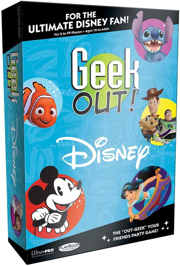 USAOPOLY Geek Out! Disney Party Game | Enchanting Version of Popular Geek Out Board Game | A Trivia Bluffing Game Featuring Favorite Disney Characters | Perfect for Fun Family Board Game Night |