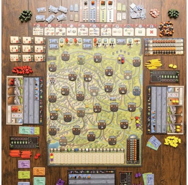 Capstone Games Imperial Steam Strategy Board Game for 2 to 5 Players Heavy Economic Railroad with Worker Placement Route Building Industrial Expansion &amp Resource Optimization | Ages 12+ | 120 M