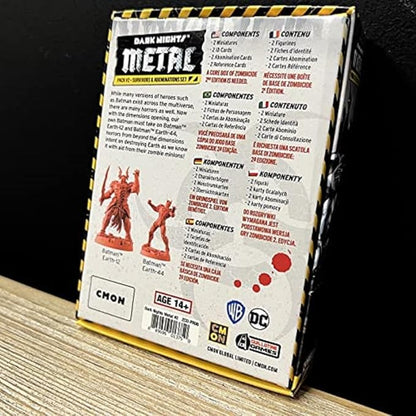 Zombicide Dark Night Metal Pack #2 - Face Horrors Beyond The Dimensions with The Justice League! Cooperative Strategy Board Game Ages 14+ 1-6 Players 60 Minute Playtime Made by CMON