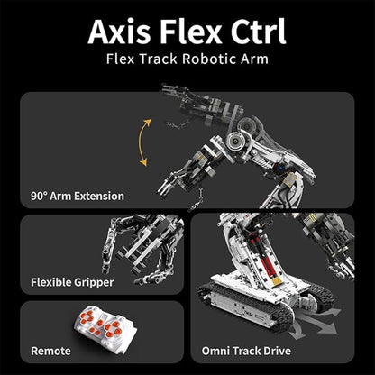 Technical Tracked Robot Arm Building Block KitsSTEM Educational ToysUpgraded Version Remote &amp APP ControlledSet for Boys and Girls 8-14Technical Robotic Arm Set for Adult(1468Pcs)
