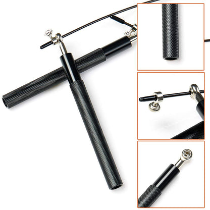 Speed Skipping Rope Adjustable Jumping Rope with Aluminium Alloy Handle and Ball Bearing Tangle-Free Exercise Rope for Home Exercise & Slim Body , Cross Fit Training, Fitness, Exercis Ideal for Aerobic Exercise