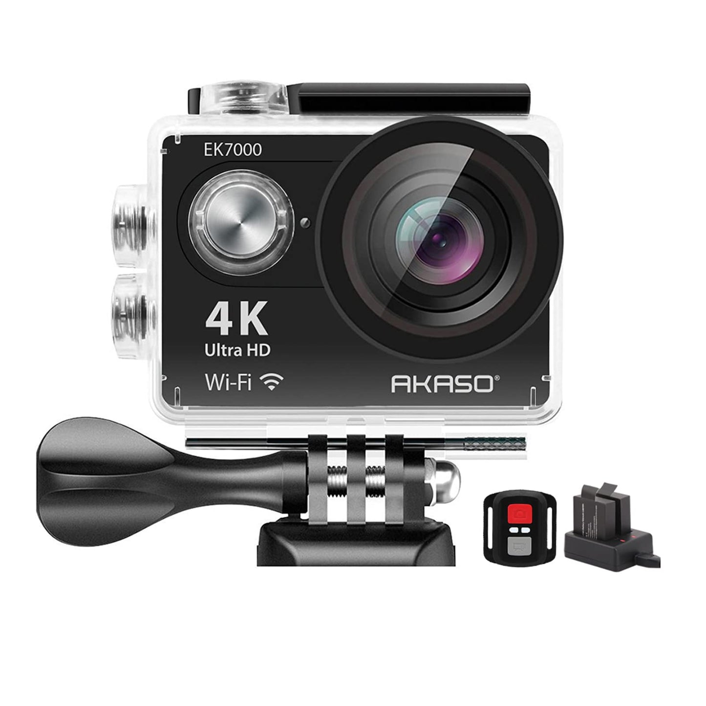 AKASO EK7000 4K Action Camera Ultra HD Underwater Camera 170 Degree Wide Angle 98FT Waterproof Camera Remote Control Black
