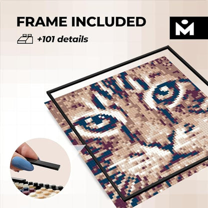 Color S Custom Photo Mosaic Building Set | DIY Craft Kit for Brick Wall Art Creation from Any Photo | Personalized Gift | Framed Building Blocks Portrait | Pixel Art Building Kit 20x20 in