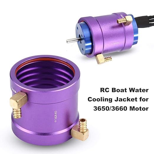 Bewinner 36mm Metal Water Cooling JacketPerfect Water Cooling Jacket for RC MotorsSuitable for 3650/3660 Motorwith Good Heat Dissipation Performanc
