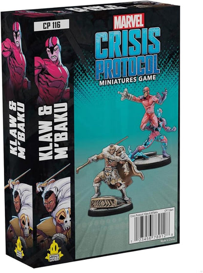 Marvel: Crisis Protocol Klaw &amp M'Baku CHARACTER PACK - Wakanda's Powerhouse Duo! Tabletop Superhero Game Ages 14+ 2 Players 90 Minute Playtime Made by Atomic Mass Games