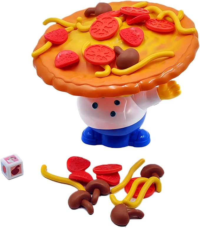 Topple Pizza GameTabletop Balancing Pizza Toy Poppa's Pizza Pile-Up for 2-4 PlayersFun for Family &amp Friends