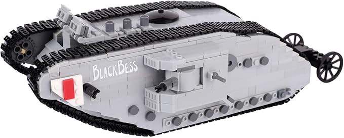 Military WWI British Mark I Tank Armored Vehicle Building Block Toys 841PCS for Kids Aged 8+ Or Adults Compatible with Lego.