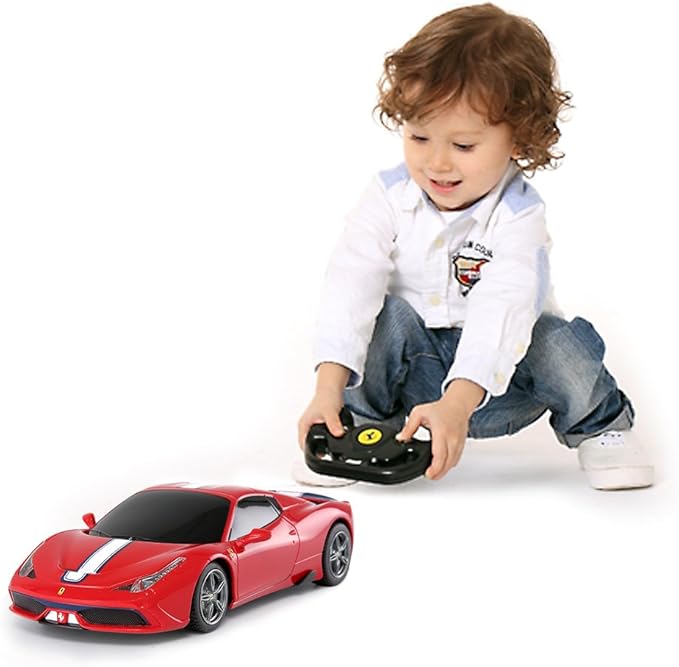 Rastar RC Car | Radio Remote Control Car 1/14 Scale Ferrari 458 Special A Model Toy Car for Kids Auto Open &amp Close Red