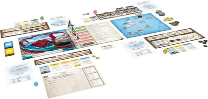 Forgotten Waters Board Game - Embark on a Hilarious Pirate Adventure in a World of High Seas Hijinks! Cooperative Strategy Game Ages 14+ 3-7 Players 2-4 Hour Playtime Made by Plaid Hat Games