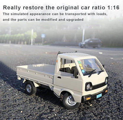 WPL Mini RC Car 1/16 Scale 2.4Ghz RC Drift Car Model Mini-Truck with Double Battery 130 Motor Rear Drive Hobby Grade Adult Age 16+