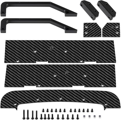 RCLIONS 1set Carbon Fiber Front&ampRear SplitterChassis Widening Side Skirts for ARRMA Infraction BLX 3S 1/8 Racing Car Upgrade Parts (Black)
