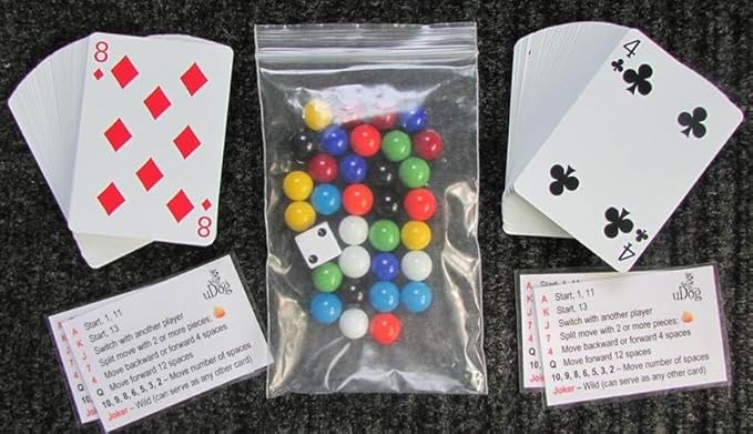 uDog Board Game | Old-Fashioned Fun for 2–12 Players | Made in The USA | Durable Wooden Pieces to Last a Lifetime | Family Game Night (6-Player)