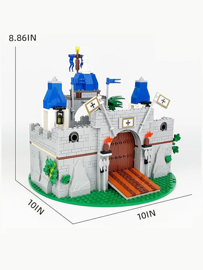 Medieval Knight Castle Building Blocks Set – Comes with 12 Knights Figures  Compatible with Lego Medieval Town Square House Toys  for Adults &amp Children Ages 6+