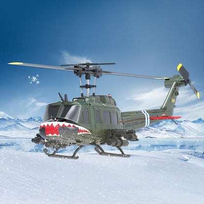 1/48 RC Helicopter for Adults RC ERA C032 UH-1 Huey 2.4G 6CH Gyro Stabilized Remote Control Aircraft with Altitude Hold &amp Optical Flow One-Key Takeoff/Landing