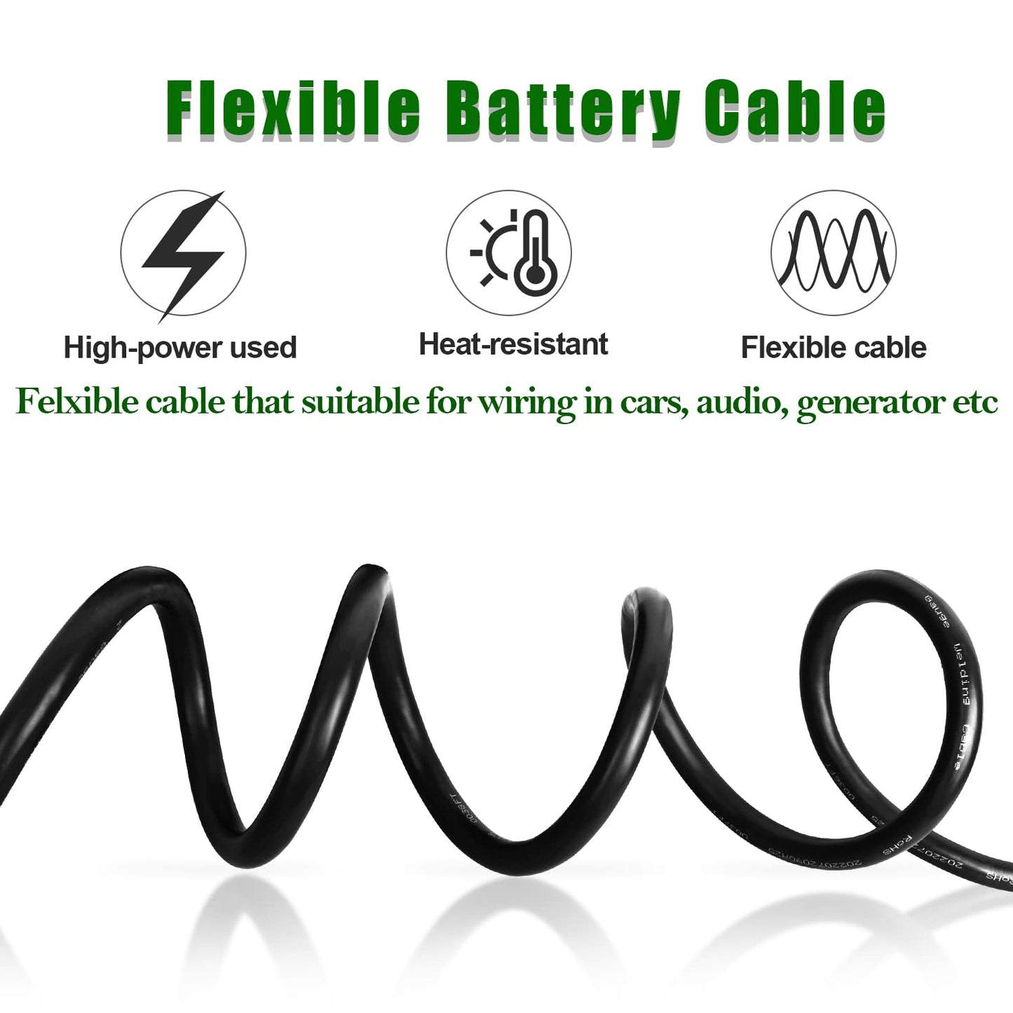 Kimbluth 2 Gauge Battery Cable Copper Wire, 5FT Red+5FT Black 2 AWG Welding Cable Standard USA OFC Wire for Automotive, Battery, Solar, Marine and Generator