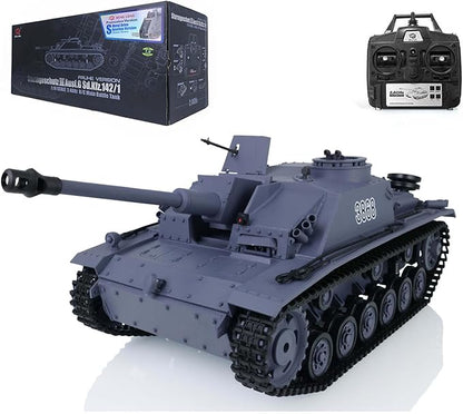TOUCAN RC HOBBY 2.4G Henglong 1/16 Scale 7.0 Plastic German Stug III RTR RC Tank Model 3868