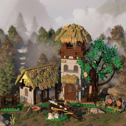 Medieval Greenwood Range Building Bricks SetMiddle Building Set House Building Block Toy Living Room DecorationsCollectible Display Set for Adults1109pcs