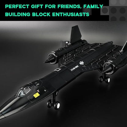 ArtorBricks SR-71 Reconnaissance Blackbird Airplane Military Building Set - 183 Piece Model Kit for Adults Collectors &amp Hobbyists