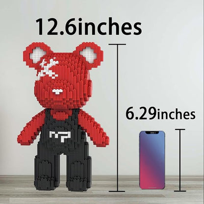 Teddy Red Bear Micro Building Blocks Set(4500Pieces) Christmas Bear Winktoys Building Blocks Gift for Adult and Kid