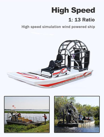 GARTT JDHMBD High Speed Swamp Dawg Boat RTF Remote Control Two Channels Turbo Cruise RC Brushless Wind Boat