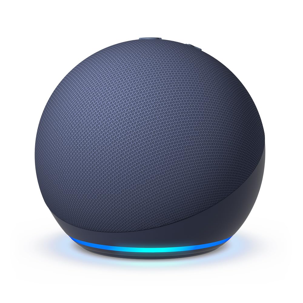 Amazon Echo Dot (newest model), Vibrant sounding Alexa speaker, Great for bedrooms, dining rooms and offices, Deep Sea Blue