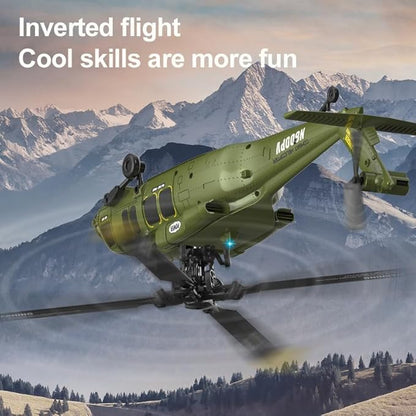 X-MechFun Black Hawk K200 RC Helicopter - 6CH Simulation RC Aircraft with Optical Flow &amp Altitude Hold &amp One-Key Inverted Flight 2.4Ghz Remote Console Helicopter Model for Hobbyists