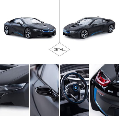 RASTAR Remote Control Car 1:14 BMW i8 Radio Remote Control Racing RC Toy Car Model Vehicle Open Doors by RC MattBlack