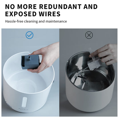 PETKIT EVERSWEET Solo 2 Cat Water Fountain with Wireless Pump, Ultra Quiet 70oz/2L Pet Water Fountain for Cats and Dogs Inside, 3 Working Modes, Visualization Window, App Control