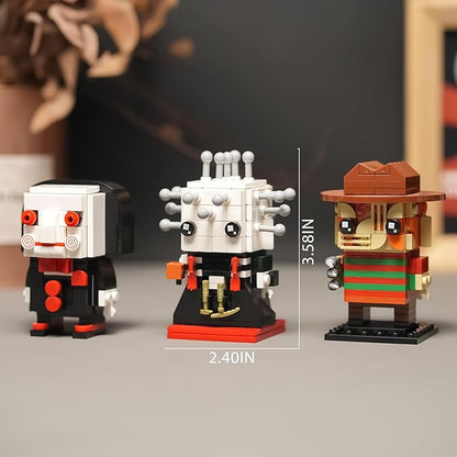 Halloween Action Figure Building Set Compatible with Lego for AdultsPinheadFreddyBilly Horror Present for FanHome Decorfor Kids Toys 529 pcs