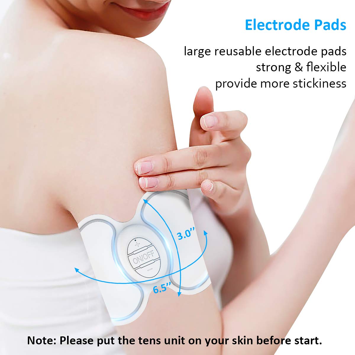 OSITO FSA Wireless TENS Unit Muscle Stimulator EMS Massage Machine with Remote Rechargeable Mini Pain Relief Therapy Device Wireless Electric Pulse Massager for Neck Shoulder Back