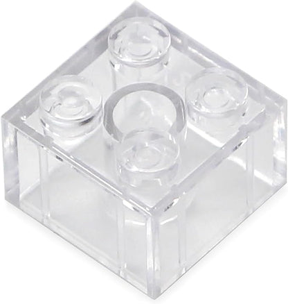 Feleph 2x2 Bricks Clear 400 Pieces Parts Classic Building Creative Play Blocks Set Toy Compatible with 3003 Major Brands for Children