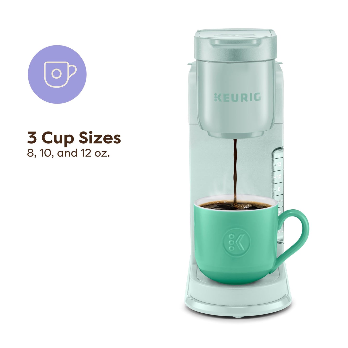Keurig K-Express Single Serve K-Cup Pod Coffee Maker, 3 Brew Sizes, Strong Button Feature, 42oz Removable Reservoir, Black