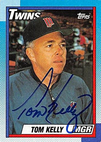 Sports Memorabilia Autograph Warehouse 245716 Tom Kelly Autographed Baseball Card - Minnesota Twins 1990 Topps - No. 429