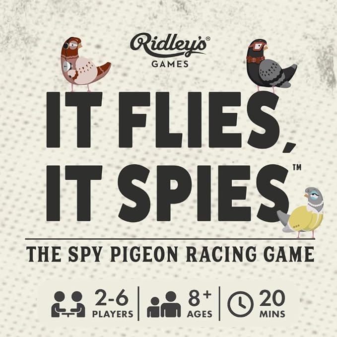 Ridley's Games: If Flies It Spies | The Spy Pigeon Racing Game | Family Strategy Game | for 2-6 Players and Age 8+ with a 20-Minute Playtime