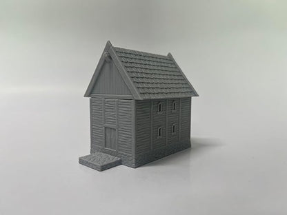 Paintable Tabletop Miniature Little Town Building Terrains - 18mm Scale Dioramas Building Set Scenery with Medieval Architecture Style by HAUTICO (HVillageHouses4-1)