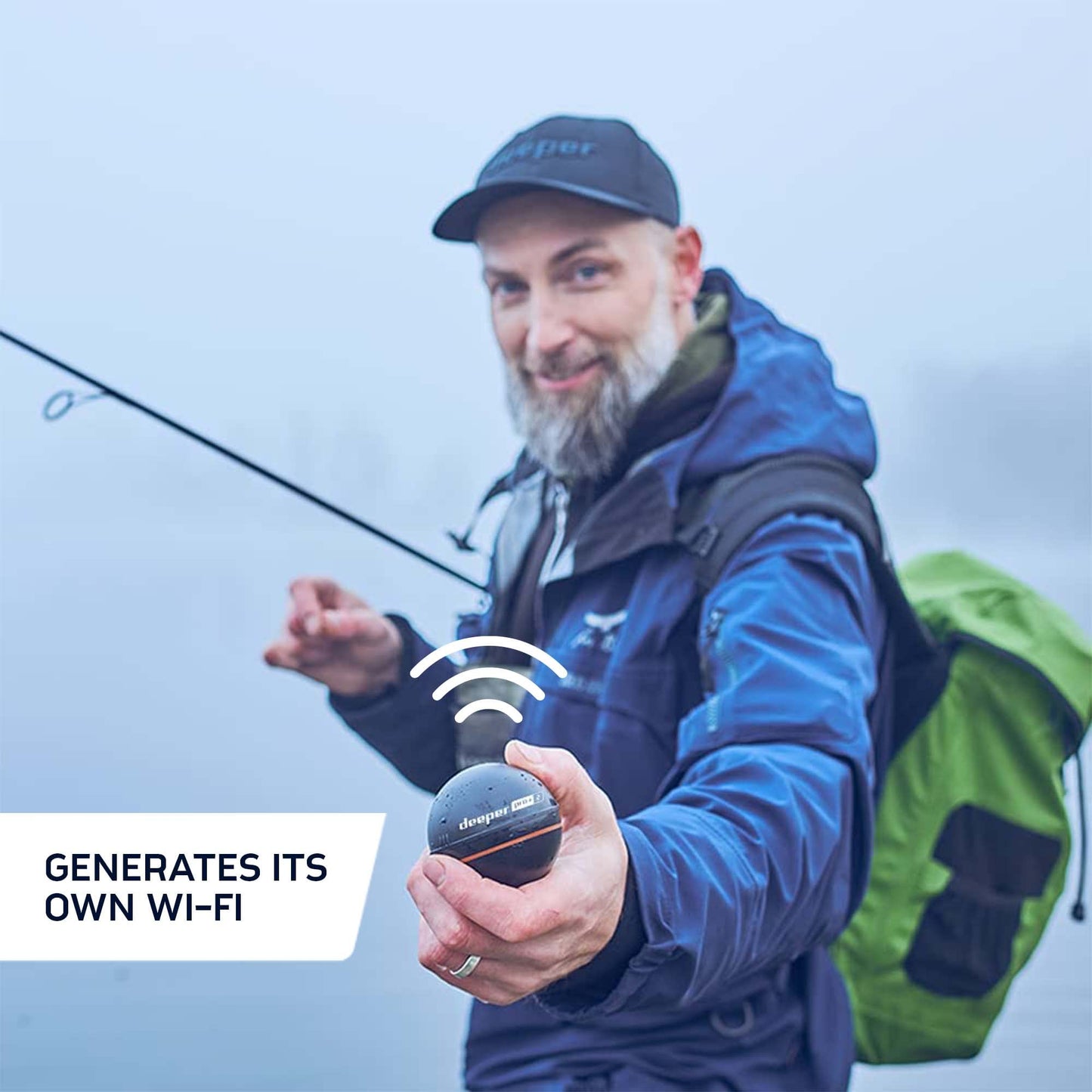 Deeper PRO+ 2 Sonar - Portable Fish Finder and Depth Finder for Kayaks, Boats and Ice Fishing with GPS Enabled | Castable Deeper Sonar with Free User Friendly App