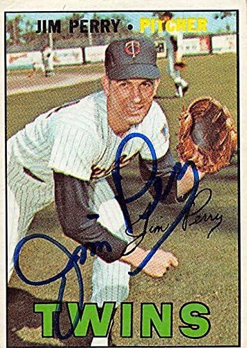 Sports Memorabilia Autograph Warehouse 246539 Jim Perry Autographed Baseball Card - Minnesota Twins 1971 Topps - No. 500