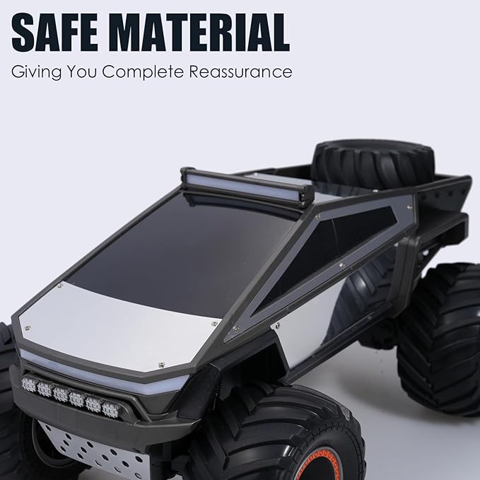 RC Cybertruck Remote Control Car 1:12 Scale RC Cars for Adults 2.4GHz All Terrain Off Road RC Pickup Truck with Lights and Music Christmas Birthday Gift