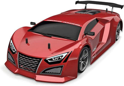 Redcat Racing Lightning EPX RC Drift Car 1/10 Scale 4WD with 2.4GHz Radio 19T Brushed Motor Tunable Suspension Remote Control Car with Battery and Charger - Metallic Red
